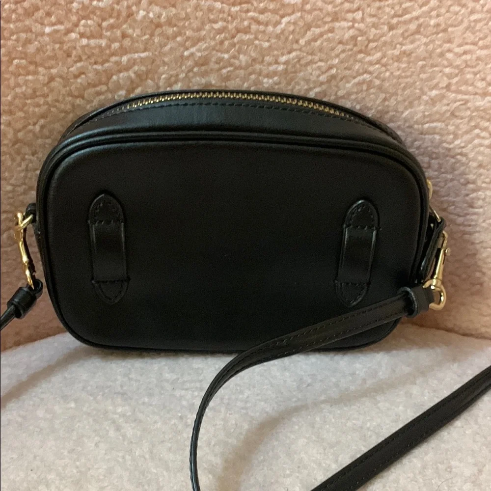 Coach Black Quilted Chevron Leather Crossbody with Gold Hardware - Picture 3 of 7